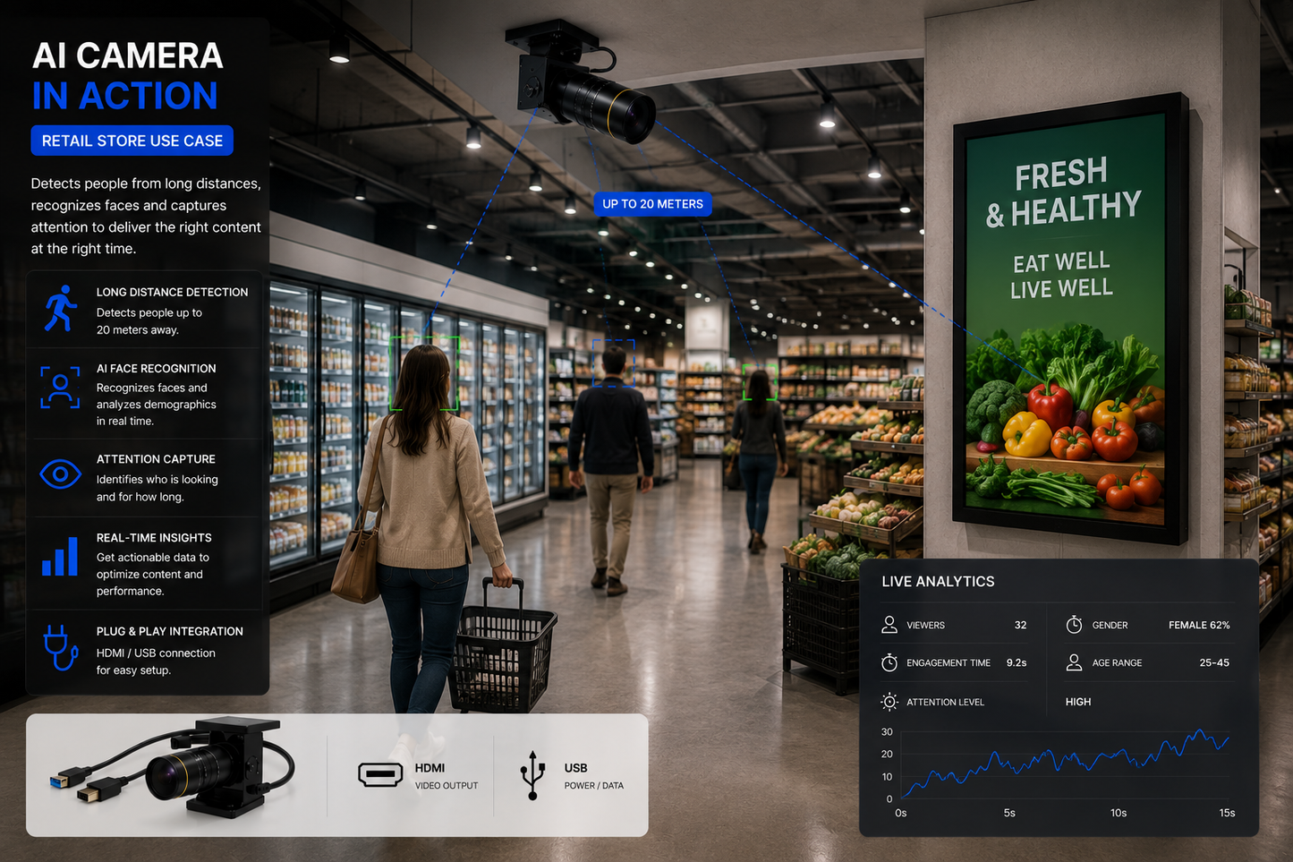 AIScreen AI Camera - Long Range